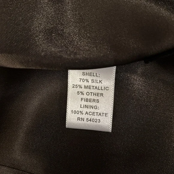 Banana Republic Womans Lightweight Jacket Blazer Brown Gold Sparkly 3/4 Sleeves - Picture 8 of 9